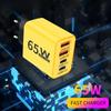 65 Вт USB C Зарядное устройство Быстрая зарядка Type C PD Быстрая зарядка Настенный адаптер с USB на Type C Кабели данных Адаптер EU/US Штекер Зарядное устройство