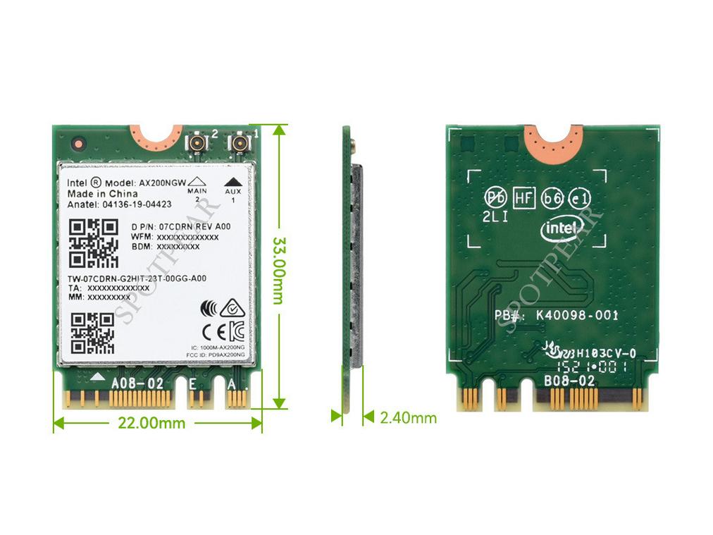 Модуль Intel AX210 Tri-Band Gigabit WiFi 6 с Bluetooth 5.2