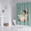 1Pc Bathtub With Puppy Print Waterproof Shower Curtain, Shower Partition Curtain With 12 Hooks, Multi Size Machine Washable