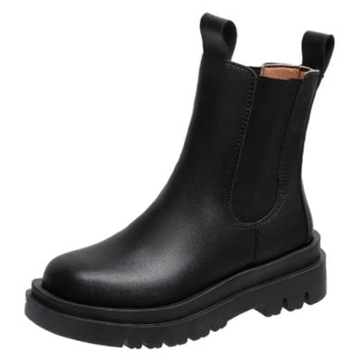 Модные женские ботинки, черные классические ботинки до щиколотки, осенне-зимние короткие ботинки на платформе, женские роскошные модные повседневные сексуальные туфли для женщин