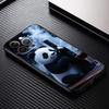 Мультяшный Аниме Панда Милый Для Apple iPhone 17 16 16E 15 14 13 12 11 Pro Max Plus Черный Мягкий Силиконовый Чехол для Телефона