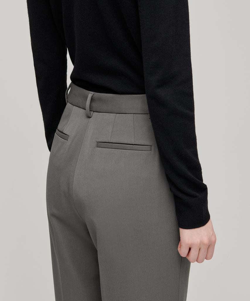 MUSINSA STANDARD WOMAN Женские свободные зауженные брюки из плотного флиса с скрытой эластичной талией [Тепло-серый]