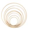 9 Pcs Bamboos Floral Hoops Wreath Craft Hoop Rings Dream Catcher Craft Rings Wreath Rings for Craft Projects