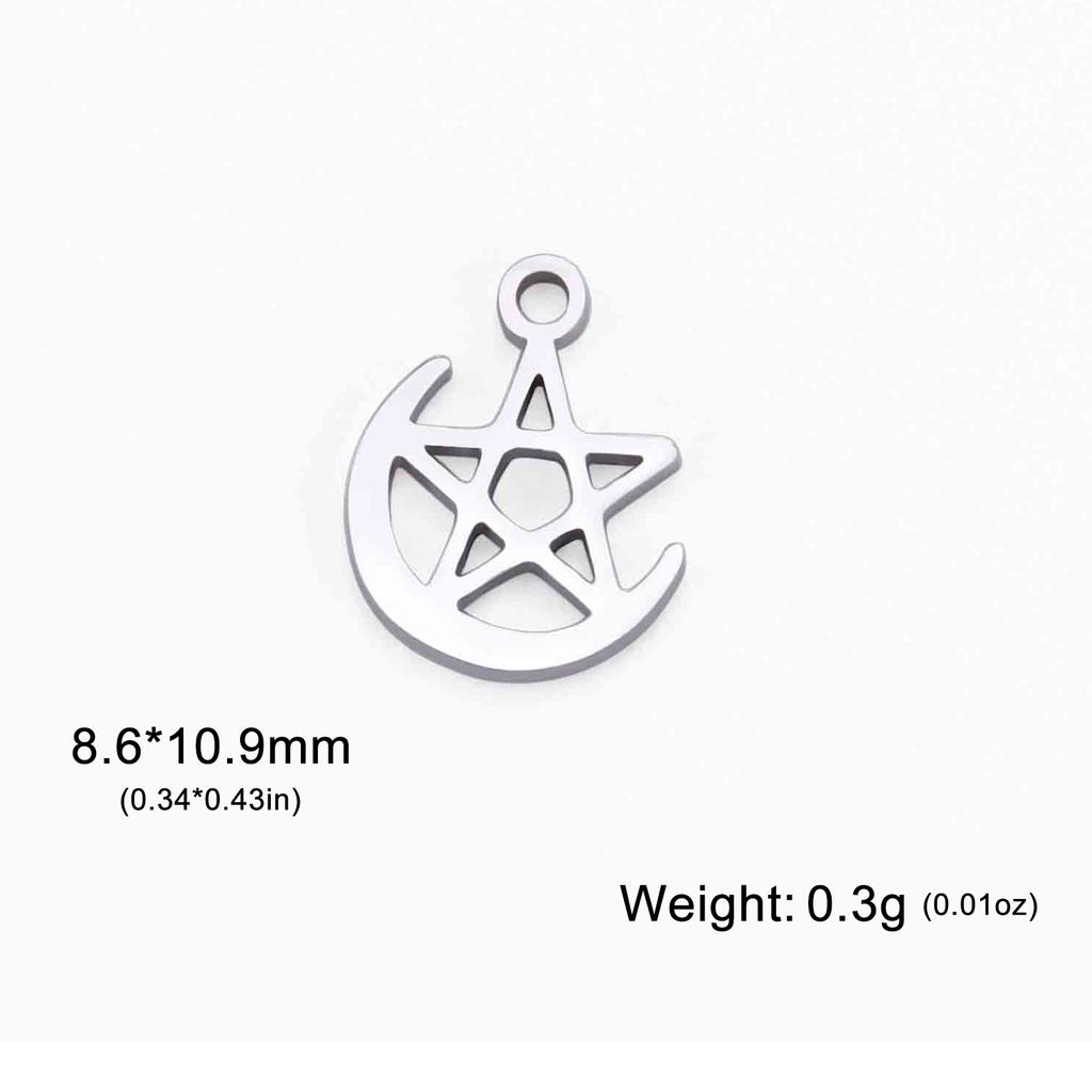 5pcs/lot Stainless Steel Gold Charms Irish Knot Hand Sun Flower Tree Ribbon Pentagram DIY Pendant for for Jewelry Making