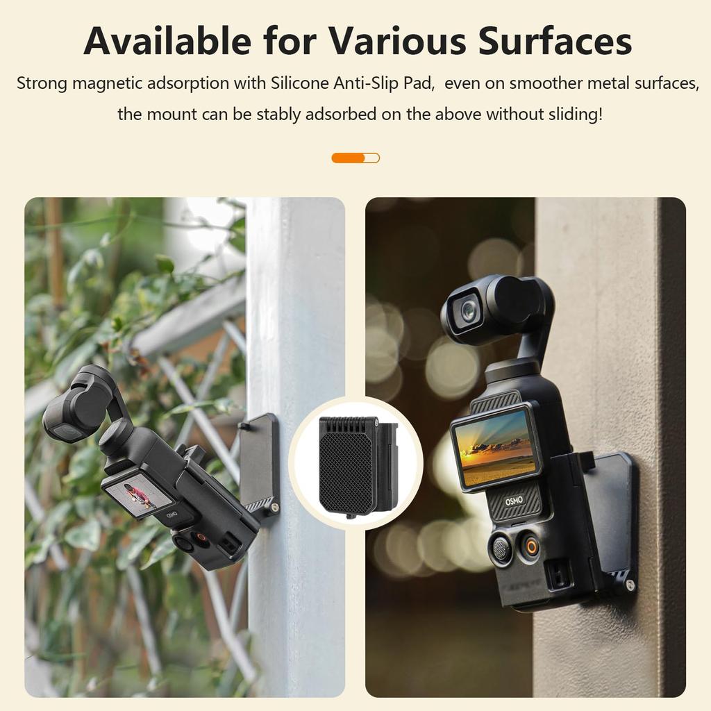 Magnetic Mount Stand Compatible with DJI Osmo Pocket 3, Pocket3 Accessories Expansion Adapter Magnet Suction Case Holder