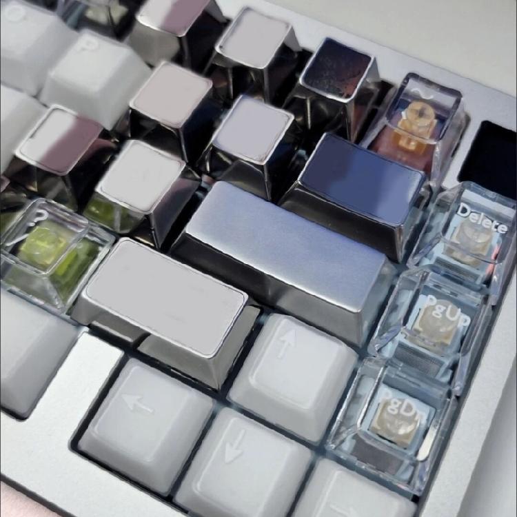 Enter Replacement Keycap, Zinc Alloy Constructions Silver Glossy Key Button for Computer Gaming Keyboards