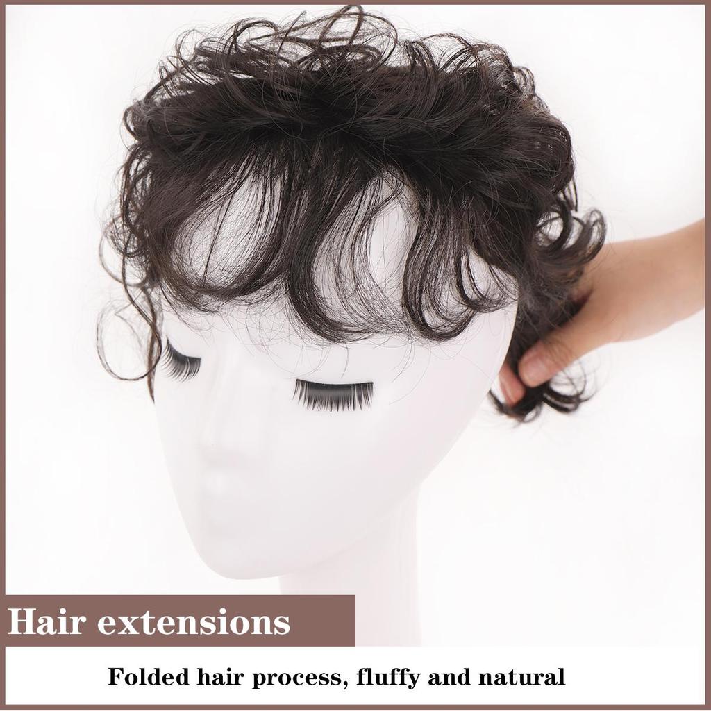 Синтетическая женская челка, короткие волосы, верхняя часть вьющихся волос, челка для парика, заколка для парика, верхние волосы, сменные волосы натурального плетения