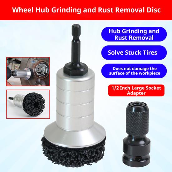 Wheel Hub Resurfacing Kit Precision Rust Removal Tool Wheel Stud Cleaner Easy Installation Automotive Maintenance Kit