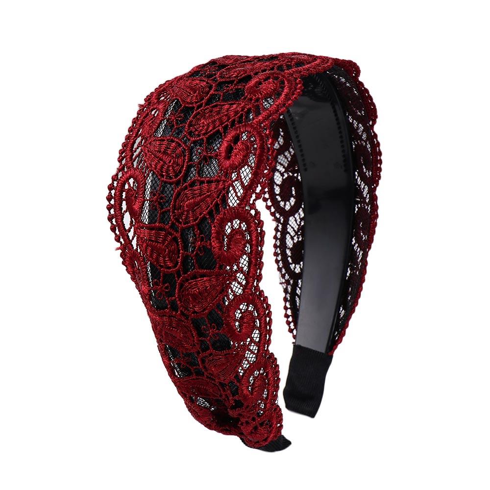 Vintage Headwear Hollow Wash Face For Girls Wide Side Women Hair Hoop Headband Korean Head Wrap Lace Hairbands