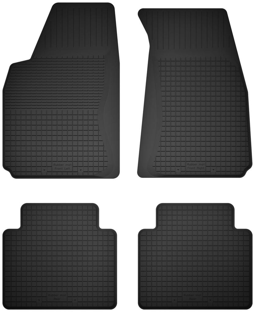 Rubber car mats, set of 4, universal for: Tesla SI sedan (2012-2016)