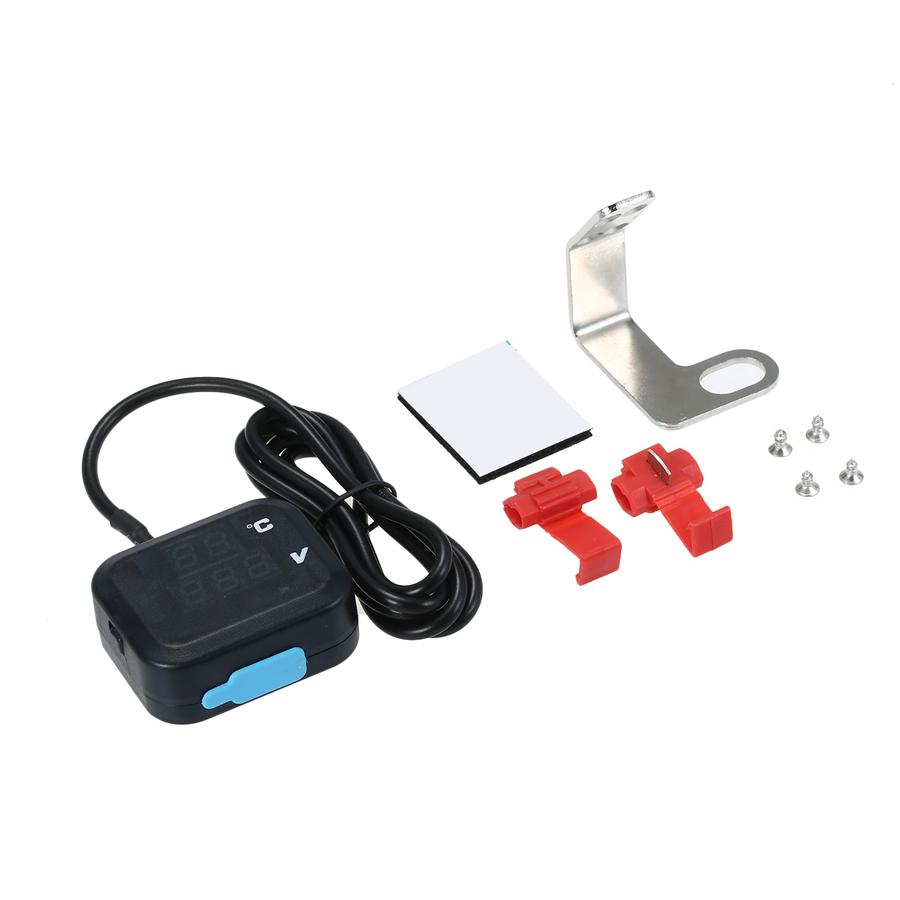 Цифровой мотовольтметр, термометр, датчик температуры, напряжения, светодиодный дисплей синего и красного цвета