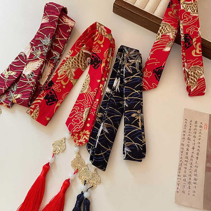 Ретро китайская ткань Ханьфу для повязки на голову с кисточками для культурных мероприятий и косплея