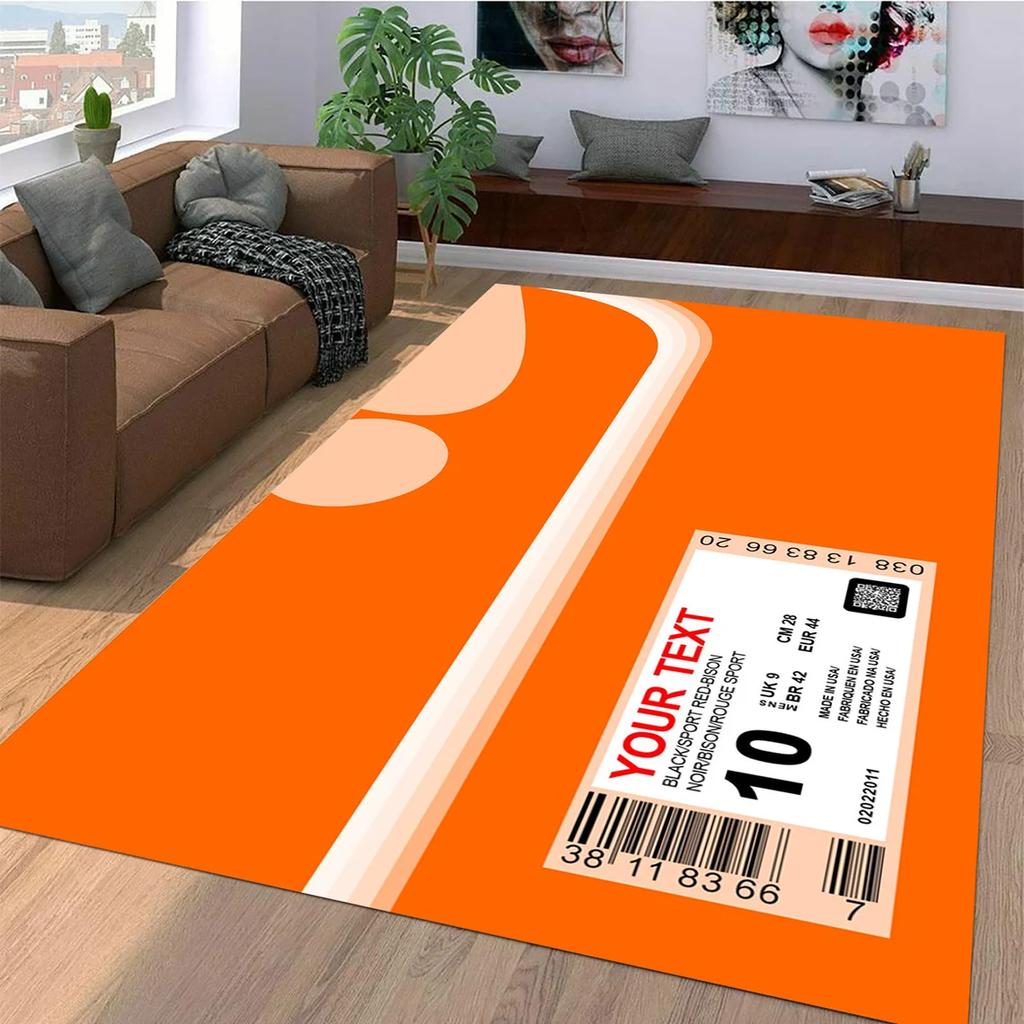 Современный ковер-вдохновение кроссовками для декора спальни, гостиной, нескользящий, удобный коврик, уникальная идея подарка для него, мальчиков, подростков, декор