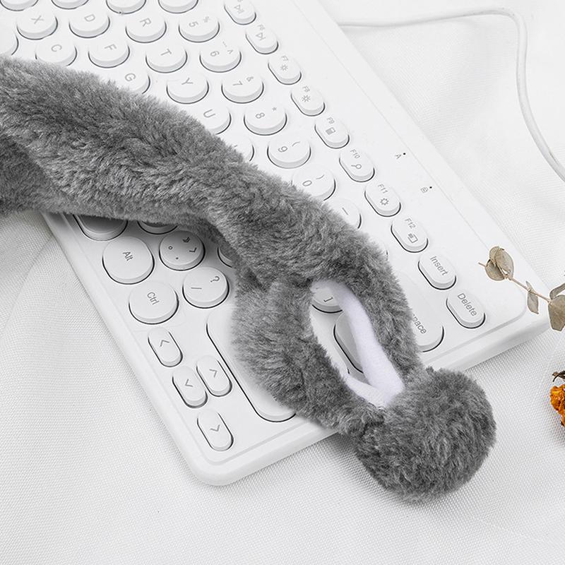 Милая плюшевая шапка в виде волка, милая ветрозащитная теплая шапка, нарядная зимняя защитная шапка для ушей