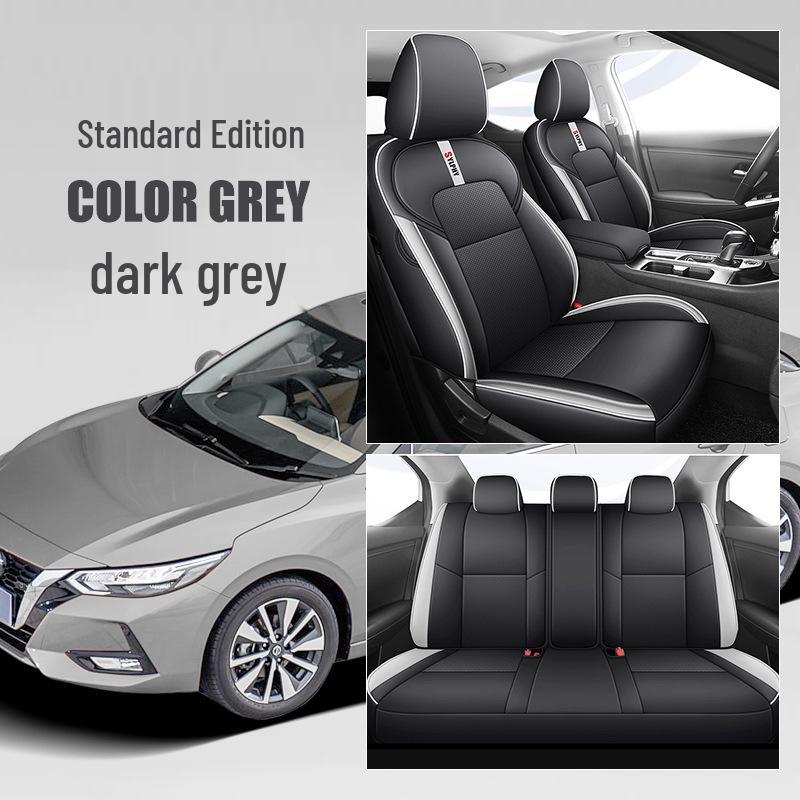 Sylphy 5-Seater Leather Seat Cover: All-Season Full Surround Cushion