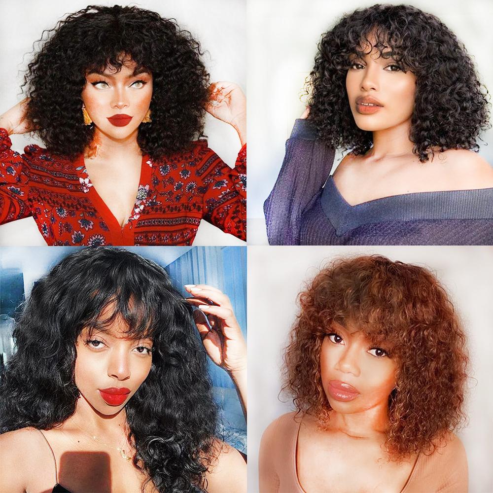 Synthetic Short Black Curly Hair Clip In Hairpieces Extensions Increase Hair Volume For Women Daily Cosplay Party Wear