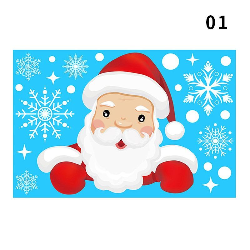 Рождественские наклейки на окна С Рождеством Христовым Украшения для дома, Рождественское украшение Рождество Навидад Натал Подарки Новогодние наклейки