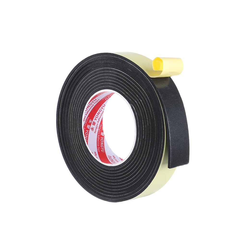 Weather Stripping Waterproof Foam Sponge Single Sided Adhesive Rubber Strip Tape Seal Strip