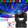2025 НОВЫЙ 80 Вт светодиодный прожектор с вращающейся головкой, светодиодный сценический светильник для вечеринки, DJ-бара, KTV, лучевой светильник, мини-светодиодный прожектор RGBW, подарочный светодиодный светильник