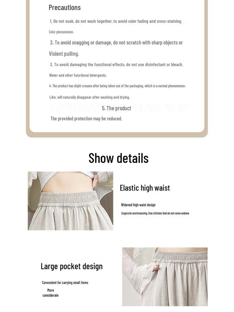 Women's Summer High-Waist Drape Wide-Leg Pants