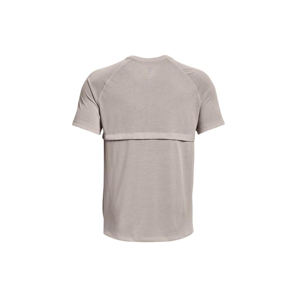 Under Armour Мужская спортивная футболка с вышитым логотипом и круглым вырезом, серая 1361469-592