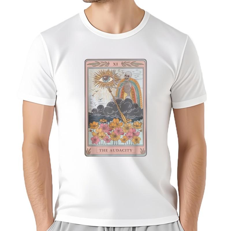 Camiseta Con Esqueleto De The Audacity Tarjeta De Tarot Sol Mal De Ojo EstéTica