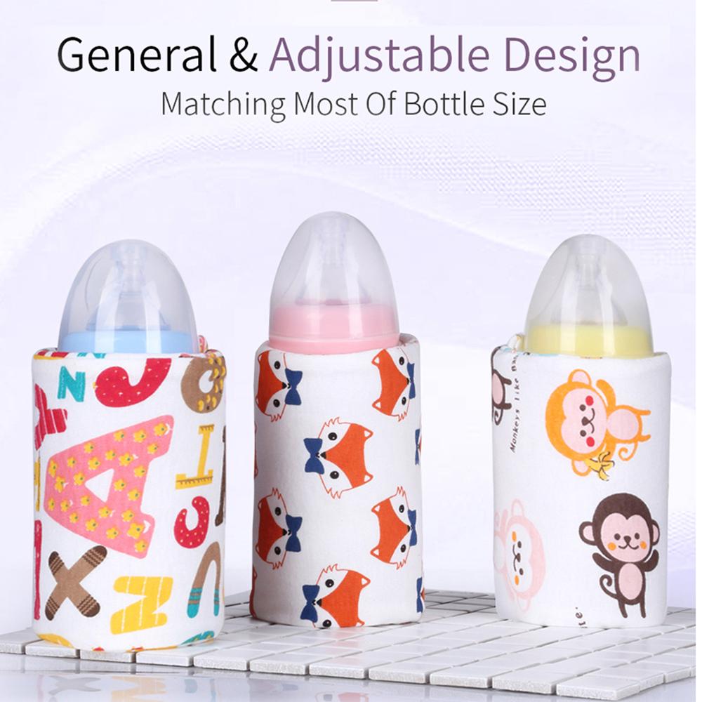USB Bottle Warmer Heater Sleeve 40℃ Constant Temperature Portable Milk Heating Insulation Feeding Bottle Cover Coffee Tea Mug Beverage Warming Bag He