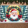 Winter Banner Material Christmas Backdrop Xmas Banner Snowflake Pattern Christmas Banner For Family Gathering Photo Backdrop