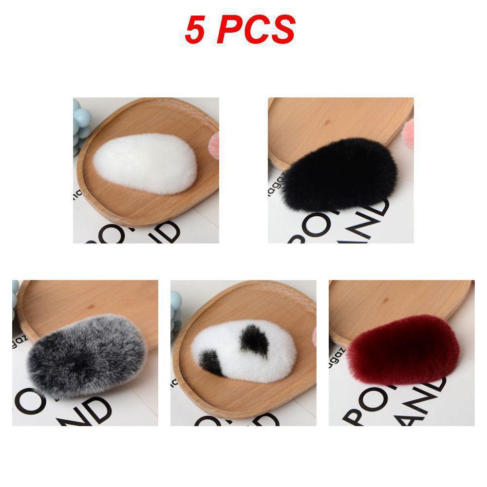 1/3 шт. Зимняя милая пушистая заколка для волос для женщин и девочек, однотонная боковая заколка для волос, BB-заколка, милая плюшевая заколка для волос, цветной аксессуар для волос