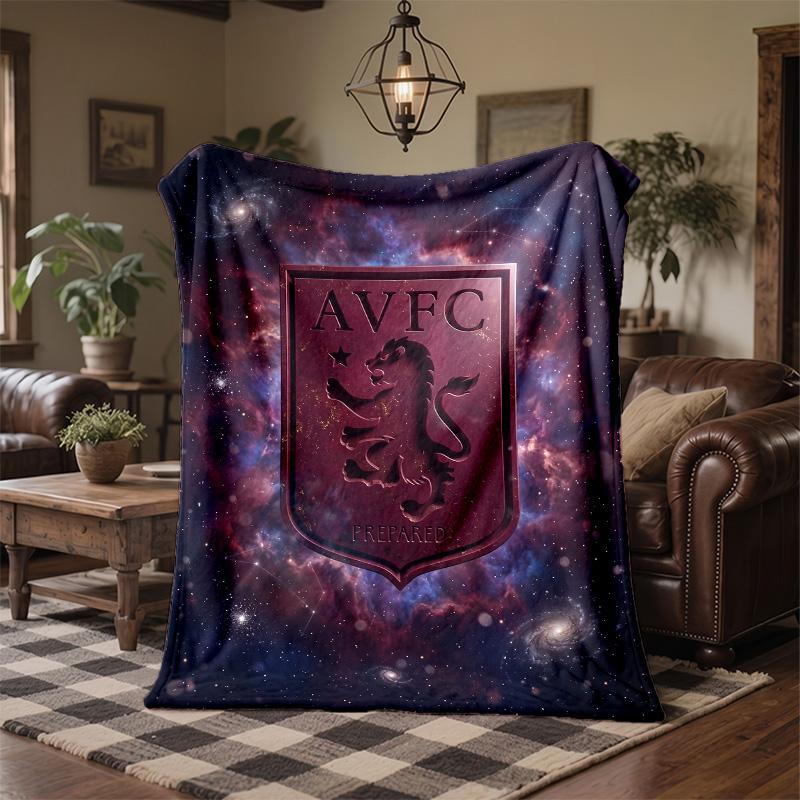 Aston Villa Football Print Flannel Blanket Soft Warm Sofa Bed Throw Blanket For Home Office Bedroom