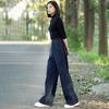 Women's Straight Leg High Waisted Spring and Autumn Elastic Jeans Loose Casual Wide Leg Pants Long Pants