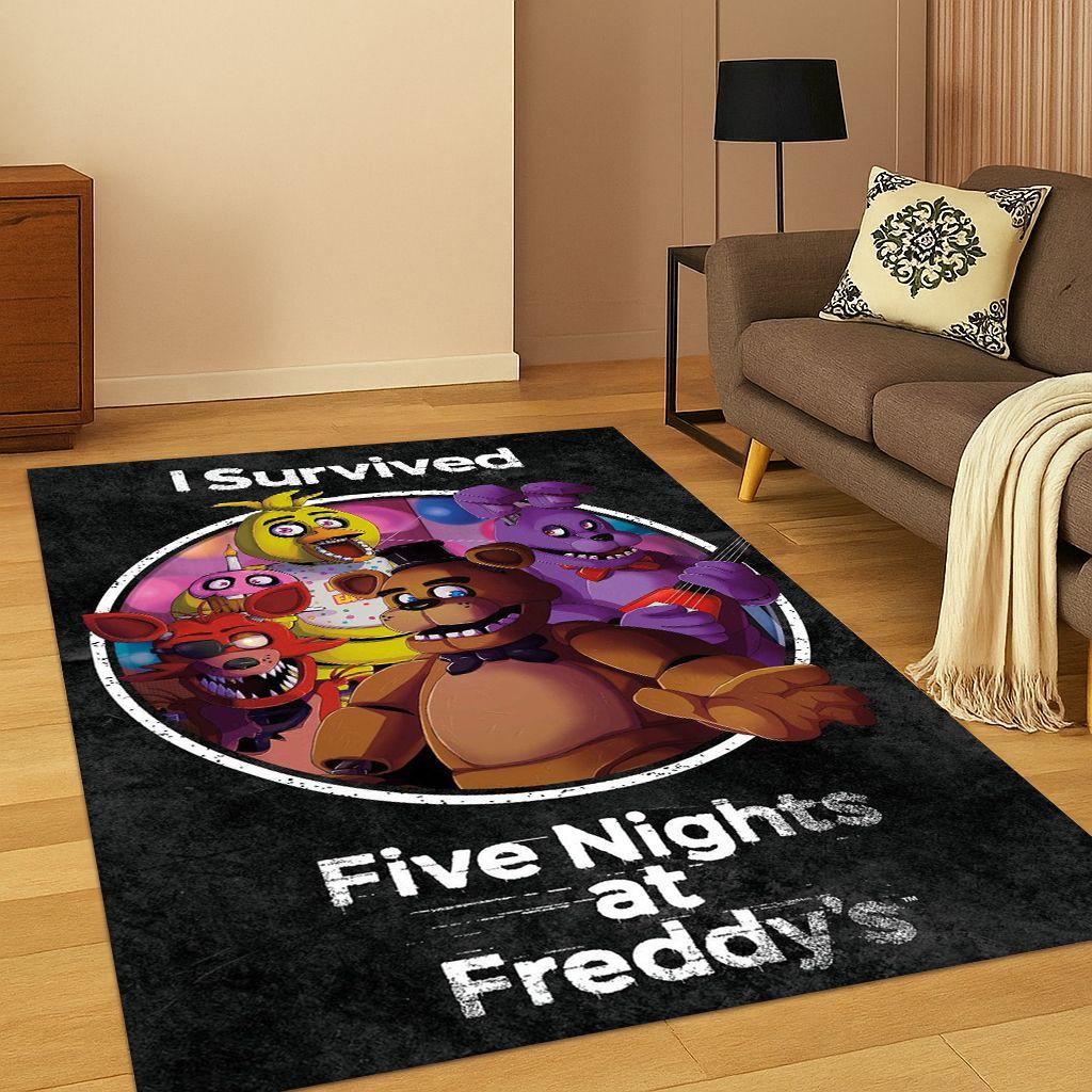3D Ковер Мультяшный Фредди из Игры F-FNAF для Дома Спальни Гостиной Дивана Прихожей Декор, Детский Коврик для Игр Нескользящий Коврик Подарок