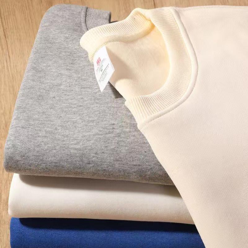 Повседневный свитшот с круглым вырезом и длинными рукавами из смеси хлопка и полиэстера