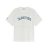 New MLB SS25 T Shirt Unisex New York Yankees Ivory 3ATSM1153-50IVS