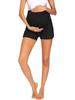 Solid Color Maternity Support Shorts - Comfortable Home and Sportswear