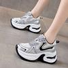 Silver Inner Height Increase Women's Summer Spring New Mesh Lightweight Platform Sports and Leisure Shoes