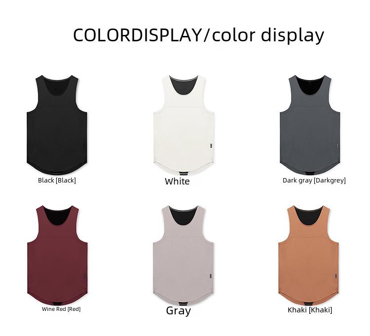 Мужской летний эластичный жилет для фитнеса - стильная футболка без рукавов с принтом