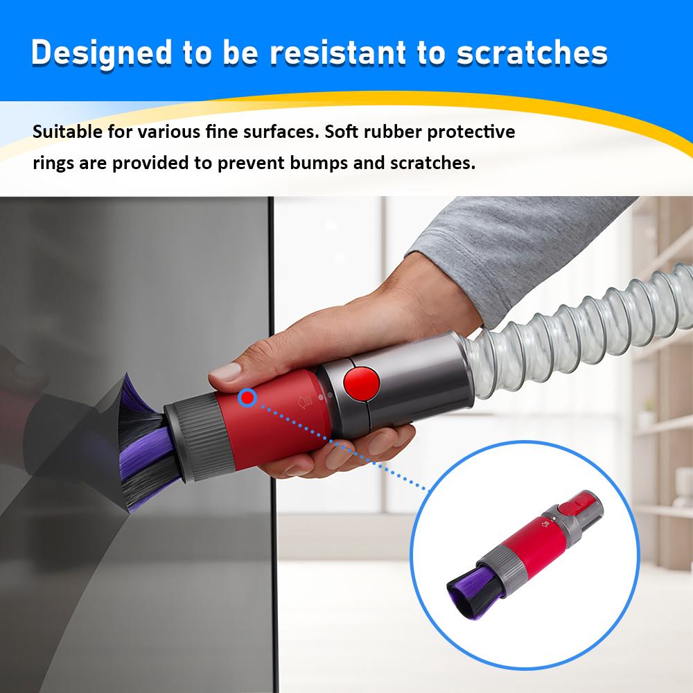 Vacuum Traceless Soft Brush Head Part For Dyson V7 V8 V10 V11 V12 V15 Vacuum Cleaner Universal Suction Head Accessories