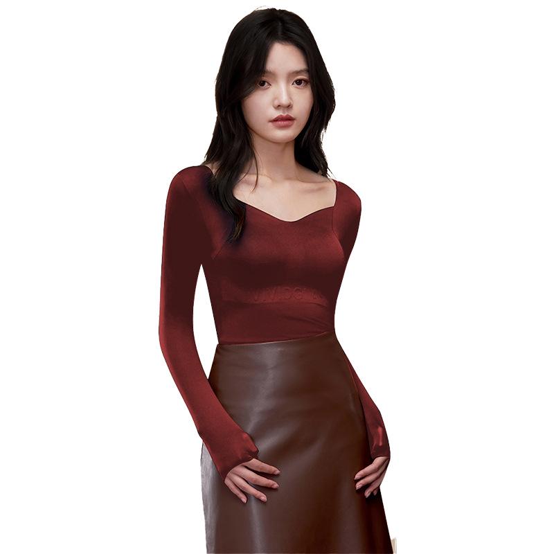 Женский антибактериальный термотоп Camellia — без бюстгальтера, теплый и легкий для осени/зимы