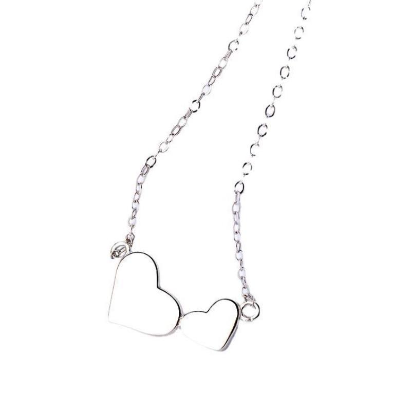 Ожерелье в форме сердца из стерлингового серебра S925 для женщин, легкое, роскошное, в стиле меньшинств, простое, универсальное, модное колье из стерлингового серебра