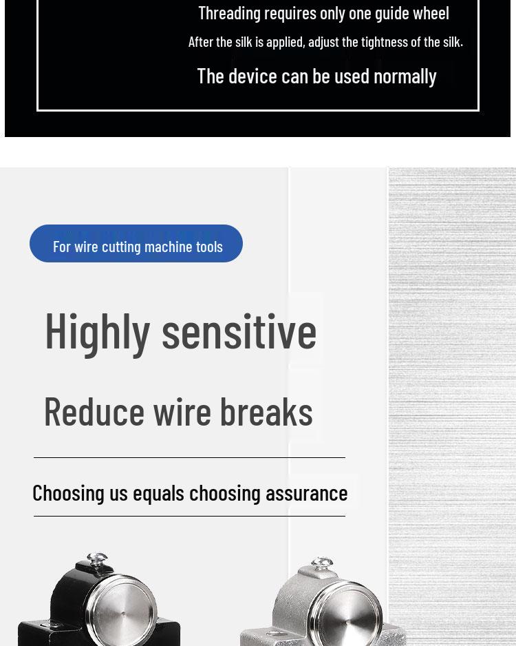 Molybdenum Wire Tensioner: Large Stroke, Easy Threading, Double Guide Wheel, Automatic Tightening