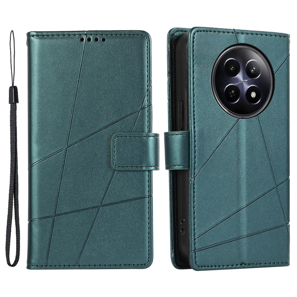 DF-06 Чехол для Realme 12 5G/12x 5G Аксессуар для мобильного телефона Оптовая продажа Кожаный кошелек с оттиском линии Чехол для телефона