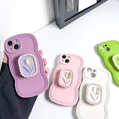 Чехол для телефона Palace Style Pearl Flower с кронштейном для iPhone 14 Pro Max / 13 Pro / 15