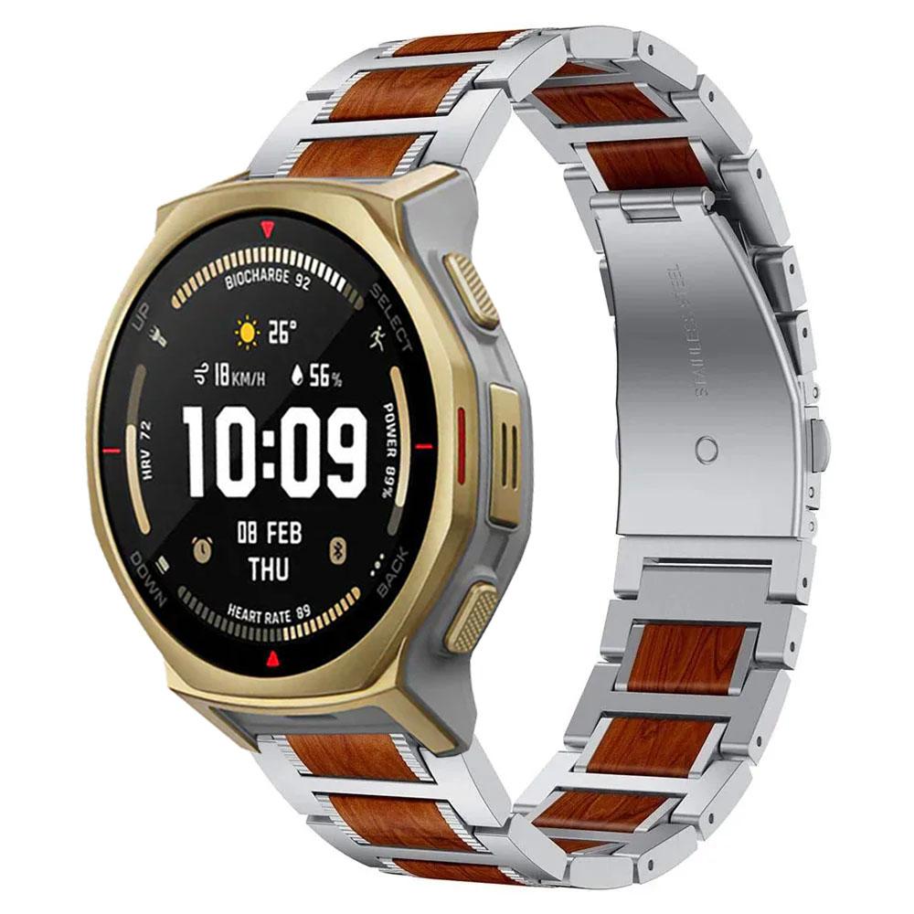 22-мм Металлический Ремешок из Палисандра для Amazfit T-Rex3 Pro 48мм/Bip 6-5 Высококачественный Регулируемый Ремешок для Часов Huawei Watch GT6-5-4 46мм Correa