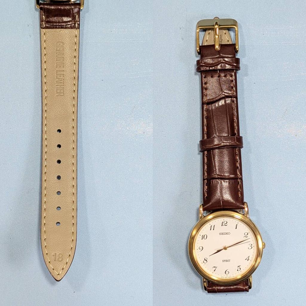 SEIKO SPIRIT Мужские часы на батарейке с ремешком, Заменены, Состояние, Z-19