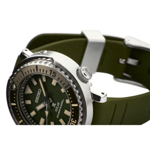 Seiko Prospex Women's Street Series Safari Solar Diver's 200m Green Watch SUT405P1, Military Green, Diver.
