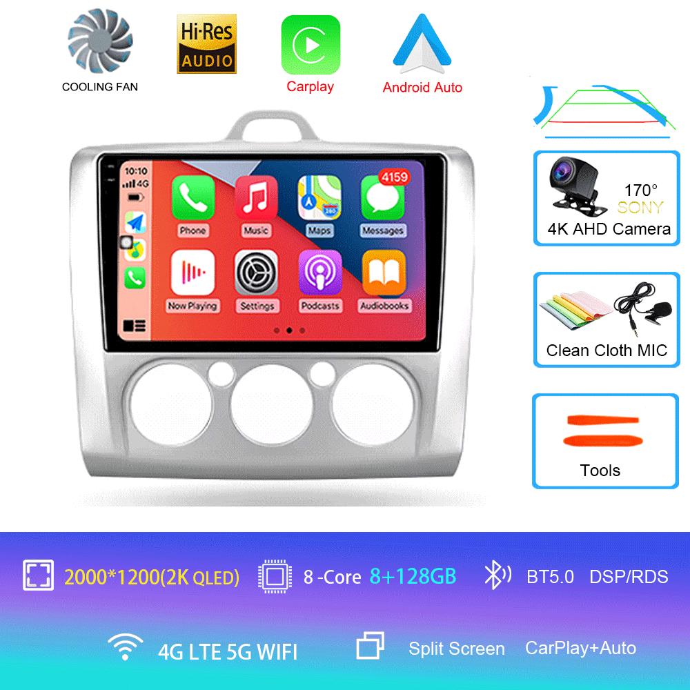 Android 14 Car Radio  For Ford Focus 2 Mk 2 2004 - 2011 Multimedia Video Player Navigation stereo GPS No 2din 2 din dvd