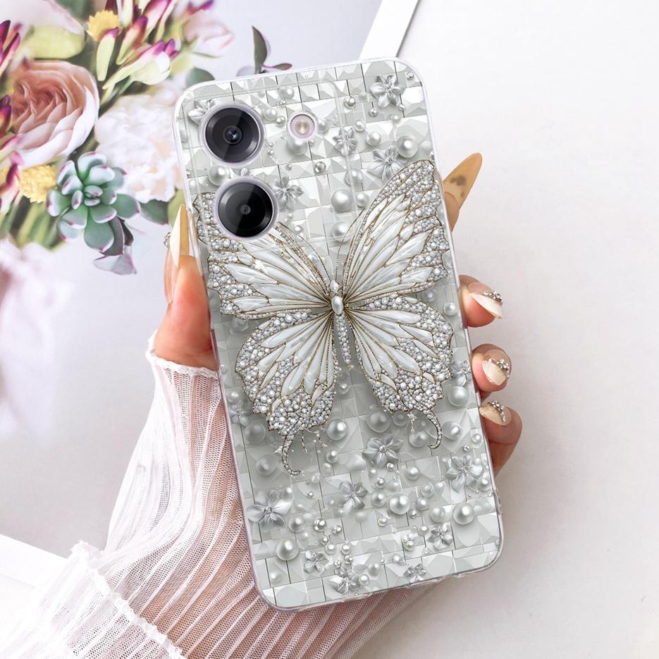 For Xiaomi Poco M7 Pro 5G Case Luxury Butterfly Tree Painted Cover Soft Silicone Phone Csae For Xiaomi Poco M7 Pro M7Pro 5G Bags