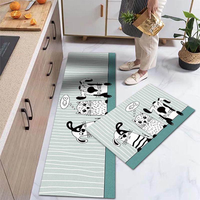 Kitchen Washable Anti-Slip Long Floor Mat Bathroom Entrance Door Absorbent Mat Bedroom Bedside Area Rug Living Room Prayer Rug
