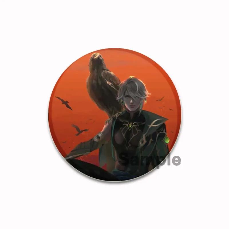 32/44/58 мм значок Genshin Impact, броши ручной работы на одежду, рюкзак, аксессуары для косплея, брошь Alhaitham, мультяшные значки на лацкан, подарки